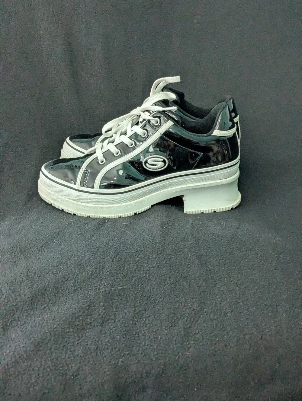 Stacked Platform Skechers Sneakers Chunky Heel